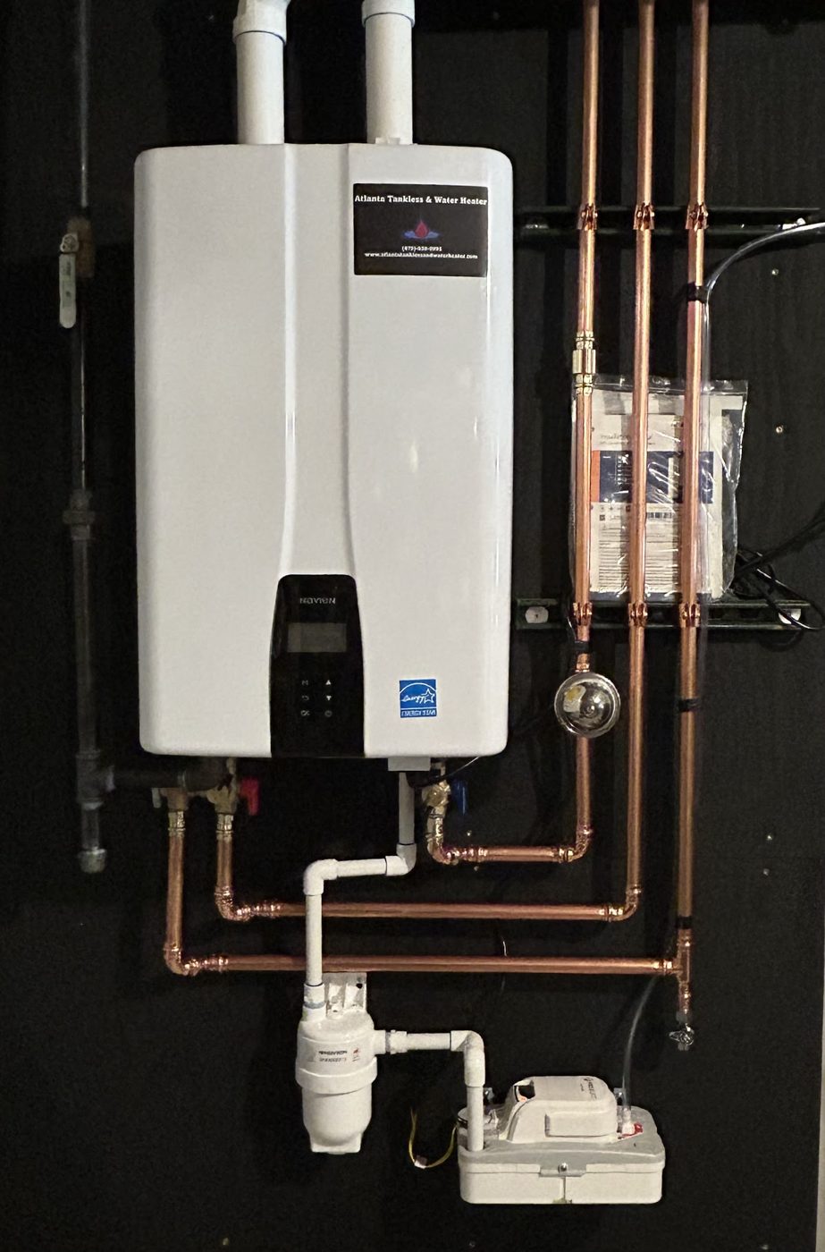 Tankless unit with copper piping